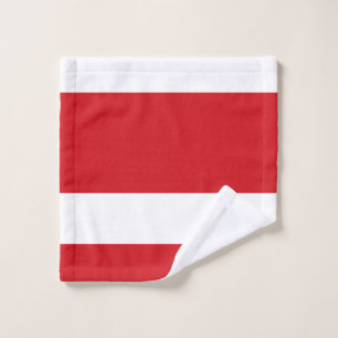 Toalha De Rosto Vermelho listrado