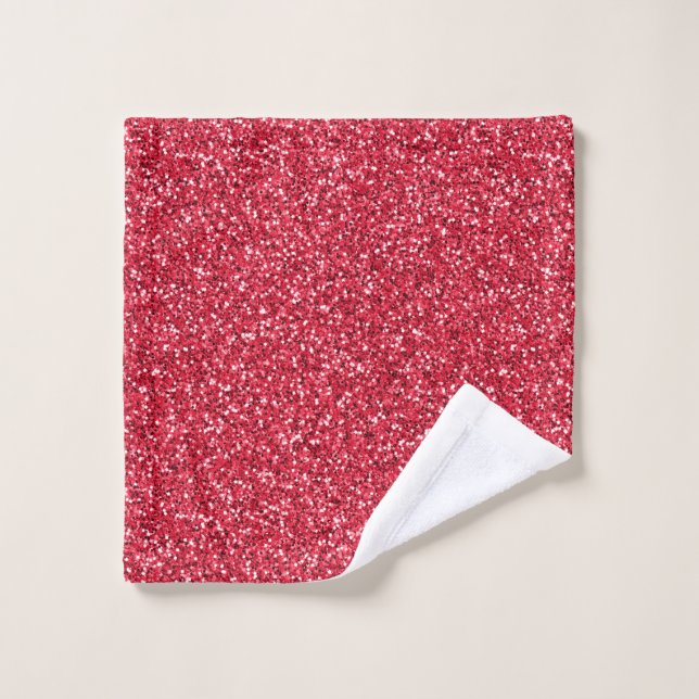 Toalha De Rosto Vermelho Tijolo Brilho (Pano de lavar)