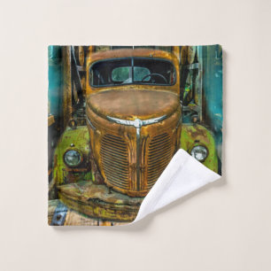 Toalha De Rosto Vintage Truck Whiskey Barrels