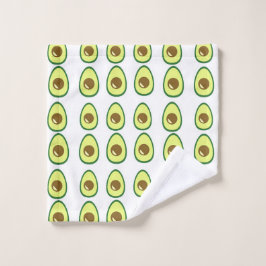 Toalha De Rosto Vocado verde fatiado em branco