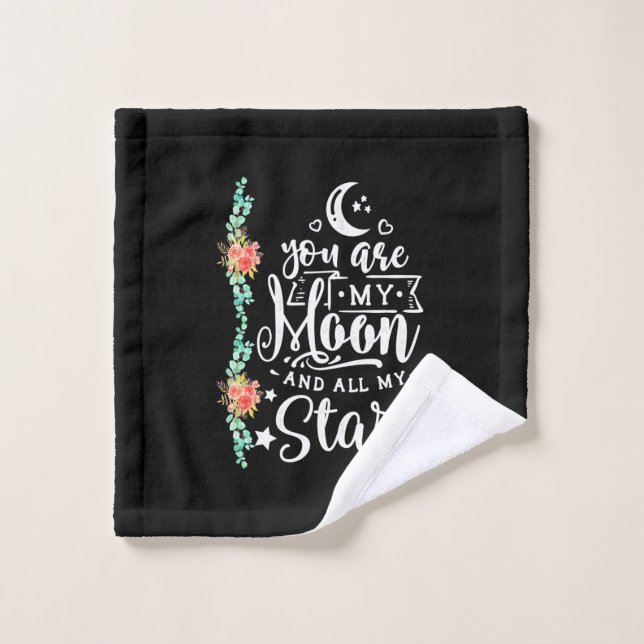 Toalha De Rosto Você É Minha Lua E Todas As Estrelas (Pano de lavar)