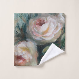 Toalha De Rosto White Roses