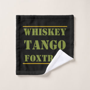Toalha De Rosto Whkey Tango Foxtrot WTF