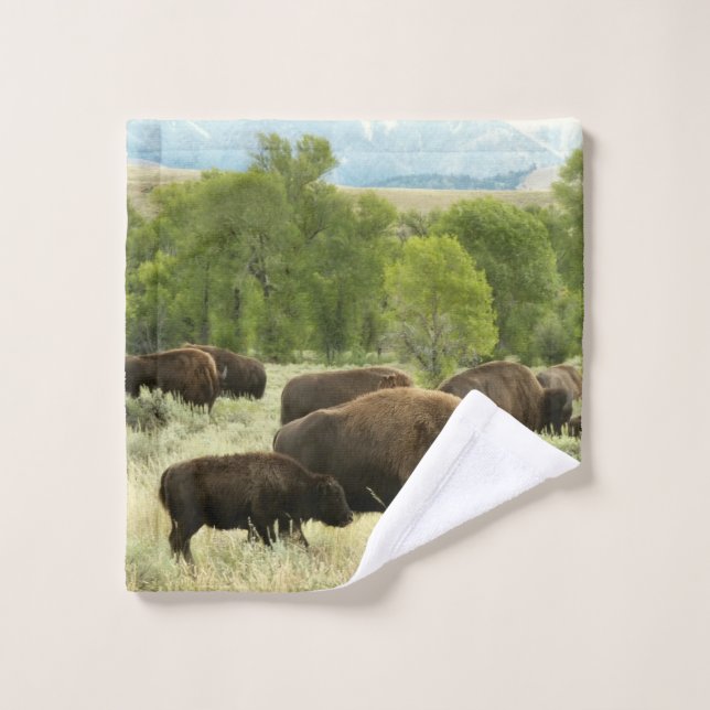 Toalha De Rosto Wyoming Bison Nature (Pano de lavar)