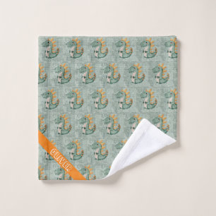 Toalha De Rosto Yoga Mat de Dinossauros Bonitos