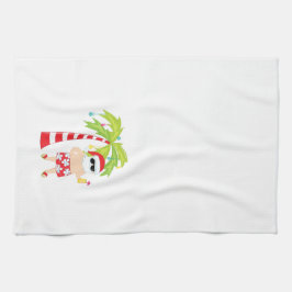 Toalha do Natal com papai noel tropical