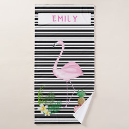 Toalha Flamingo Beach Personalizada