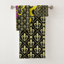 Toalha Fleur De Lis Colorida Elegante