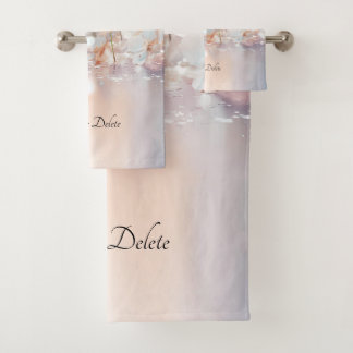 Toalha Floral de Pêssego Branco