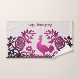 Toalha Floral Turca de Ação de Graças Magenta