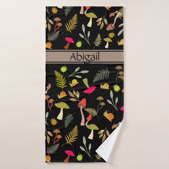 Toalha Foliage do Cogumelo (Toalha de Banho)