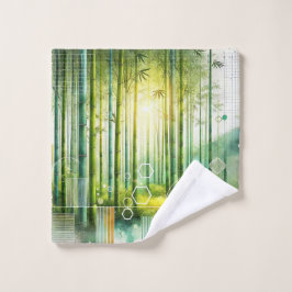 Toalha Geométrica de Serenidade Bamboo