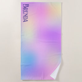 Toalha holográfica de fundo colorida