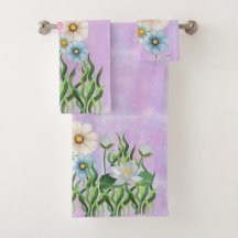 Toalha Luxuosa Definida para Decoração com padrões