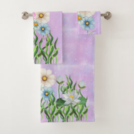 Toalha Luxuosa Definida para Decoração com padrões