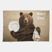 Toalha Mãe Personalizada Bear Kitchen