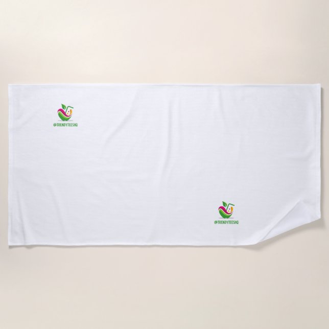 Toalha Na moda verde e laranja (Frente)