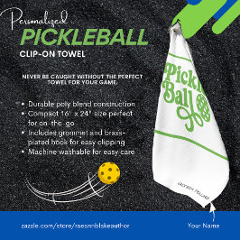 Toalha Personalizada com Clip para Pickleball