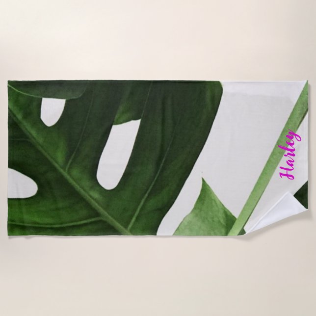 Toalha personalizada de praia personalizada (Frente)