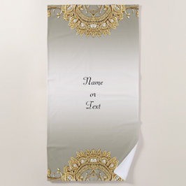 Toalha Praia do Ornamentado Dourado