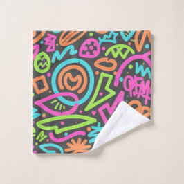 Toalha Scribble Neon - Bea Retro-Pop vibrante