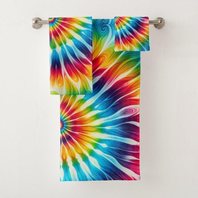 Toalha Tie Dye Arco-Íris Psicodélico (Insitu)