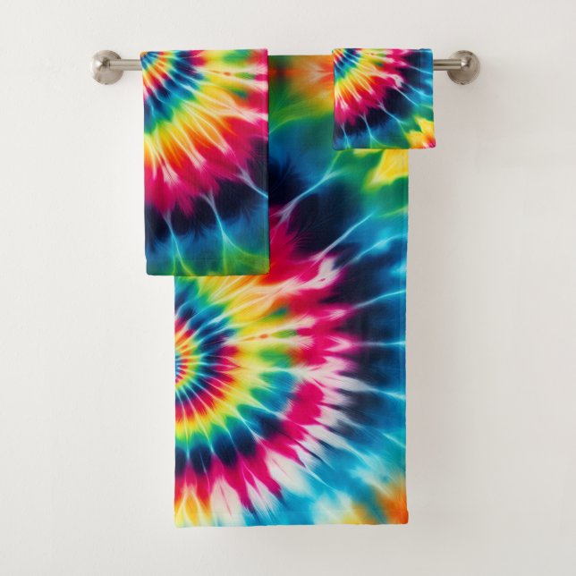 Toalha Tie Dye Arco-Íris Psicodélico (Insitu)