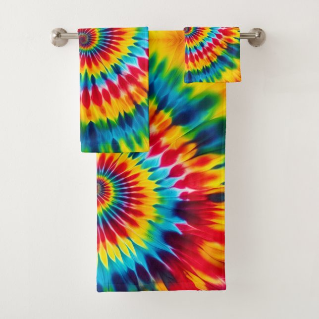 Toalha Tie Dye Arco-Íris Psicodélico (Insitu)