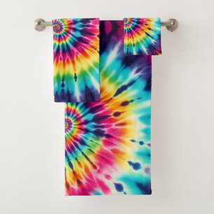 Toalha Tie Dye Arco-Íris Psicodélico