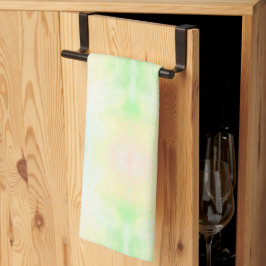 Toalha tie-dye pastel com verde suave