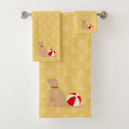 Toalhas Amarelas de Praia Beach Dogs Set