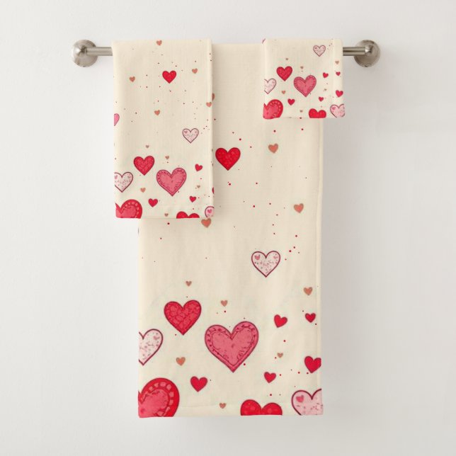 Toalhas Amor, Corações, Namorados, Casamento - Conjunto De (Insitu)