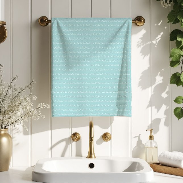 Toalhas Boho Kids Azul Claro Redemoinhos Acento de (Boho Kids Towels Navy Blue Swirls Birthday Accent)