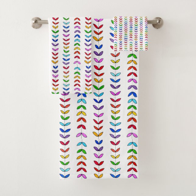 Toalhas Bonita e Colorida Folhas de Banheiro Conjunto (Insitu)
