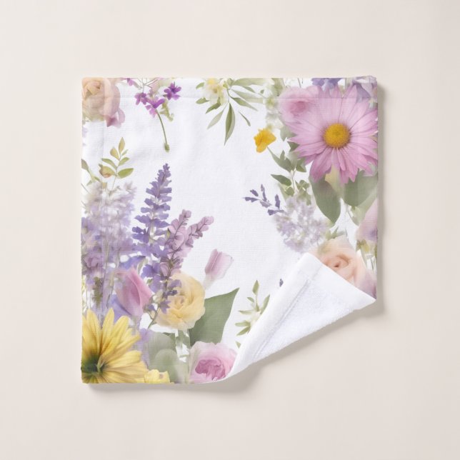 Toalhas com Design Floral de Primavera (Pano de lavar)