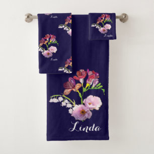 Toalhas Conjunto Bandeja do Dia de as mães Floral Azul
