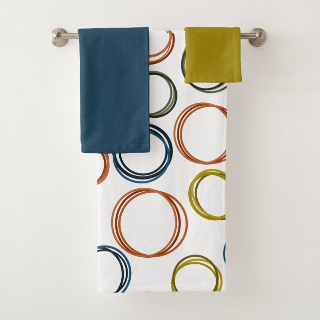 Toalhas Conjunto Bandeja dos Círculos de Boho (Insitu)