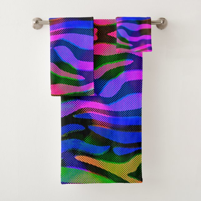 Toalhas Conjunto Colorido de Bandejas de Abstrato (Insitu)