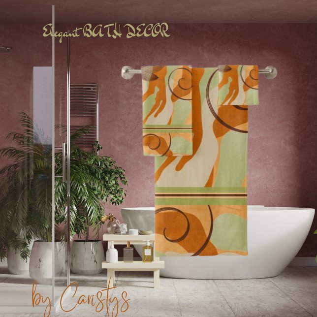 Toalhas Conjunto Contemporâneo De Toques Terrestres Da Ban (Criador carregado)