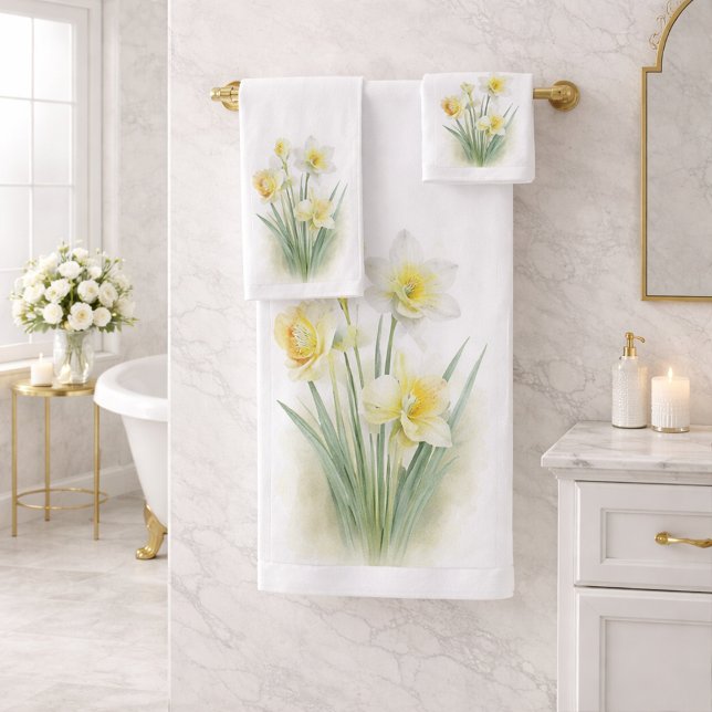 Toalhas Conjunto De Bandas Florais Daffodil (Criador carregado)