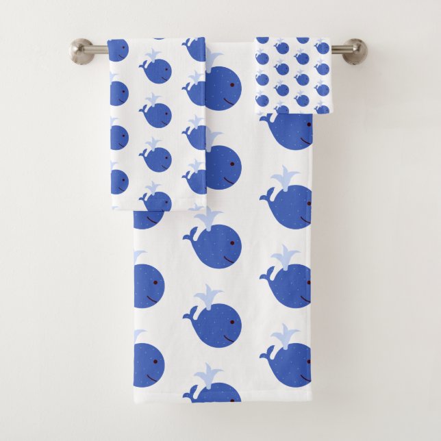 Toalhas Conjunto de Bandeja de Miúdos de Baleia Azul (Insitu)