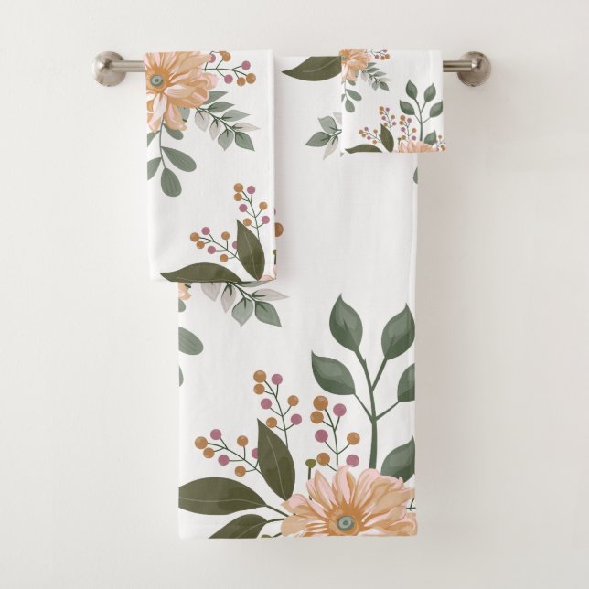 Toalhas Conjunto De Bandeja De Padrão Floral (Insitu)