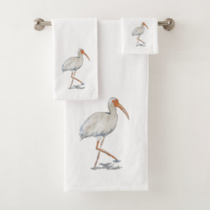 Toalhas Conjunto De Bandeja De Pintura De Praia Ibis Branc