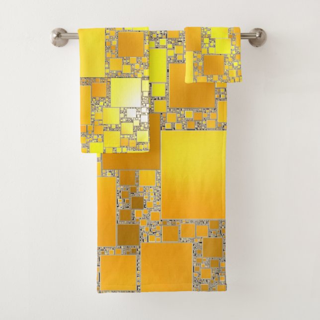 Toalhas Conjunto de Bandejas Amarelo e Laranja Quadrado (Insitu)