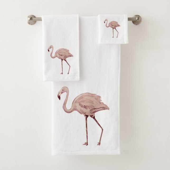 Toalhas Conjunto de Bandejas de Pintura Flamingo Rosa (Insitu)