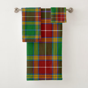 Toalhas Conjunto de Bandejas de Xadrez de Tartan Verde Mod
