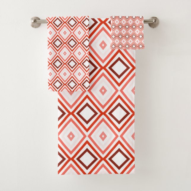 Toalhas Conjunto de Bandejas Modernas Coral e Laranja (Insitu)