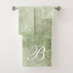 Toalhas Conjunto de Bandejas Verdes, Monogramadas, De Banh