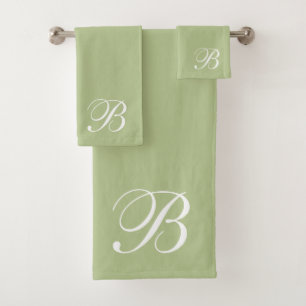 Toalhas Conjunto de Bandejas Verdes, Monogramadas, De Banh