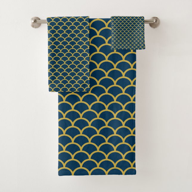 TOALHAS CONJUNTO DE BANHEIRAS DE TEMA DE FUSÃO DOURADA DO  (Insitu)